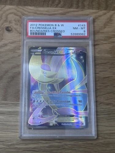 Pokemon TCG PSA 8 Cresselia EX Full Art Holo 143/149 Boundaries Crossed 2012