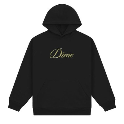 Dime MTL Cursive Logo Hoodie - Black/Olive