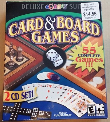 Card and Board Games Deluxe eGames Suite - PC - Windows - 2 CD Set - 55 games