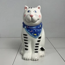 Vintage Coco Dowley Kitty Cat Cookie Jar,  Ceramic Kitchen Container