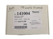 (48) THERMO NUNC 24-Well Cell Culture Inserts 3um in Carrier Plates 2x24 141004