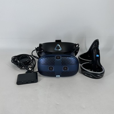 HTC Vive Cosmos VR Headset w/ Controllers/Link Box/USB Cable - Very Good