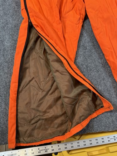 Vintage Walls Blizzard Pruf Coveralls Adult Large Short Orange Hunting USA MADE - Picture 2 of 17
