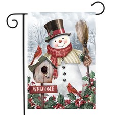 Briarwood Lane Jolly Snowman Welcome Garden Flag