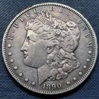 1890 CC Morgan Silver Dollar $1 Carson City Better Grade XF Details #94739