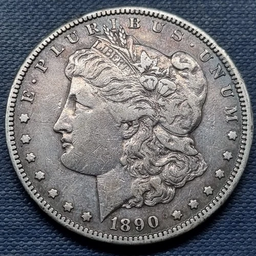 1890 CC Morgan Silver Dollar $1 Carson City Better Grade XF Details #94739
