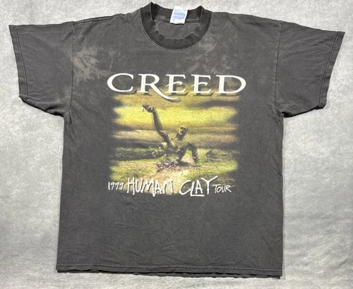 Creed Human Clay Tour T-Shirt Size XL Band Conc 1990s vintage concert t-shirt, vintage, size XL, single stitch, B+ condition