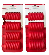 2 Pcs Celebrate It Spiral Silicone Treat Mold 4 Cavities Birthday, holiday,candy