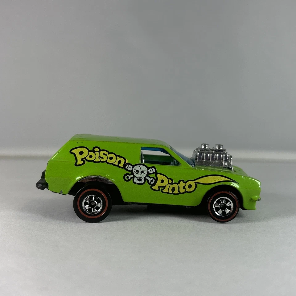 风火轮 Green Poison Pinto 1976 Redline 塑料底座非常好 — 第 2/4 张图片