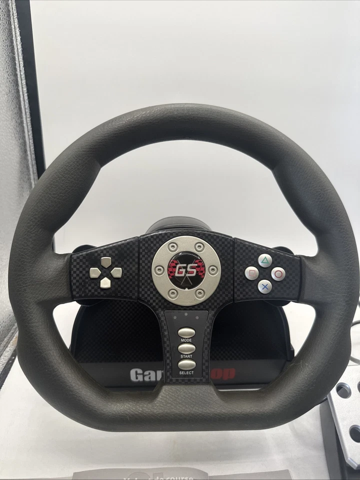 GameStop GS Wired Racing Steering Wheel & Pedals for PlayStation 2 -UNTESTED - Image 3 of 4