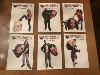 MTV 2003 Video Music Award Set Of 6 Rare Postcards Snoop Dogg, Beyonce, Britney