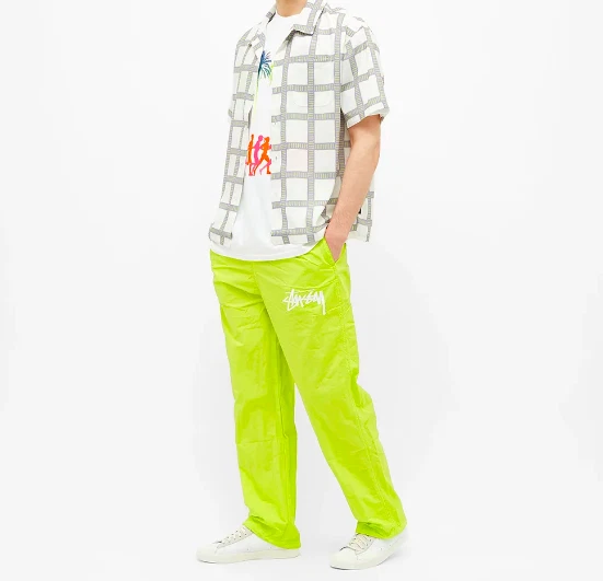 NEW Men's NIKE X STUSSY BEACH PANT Bright Cactus CT4316-308