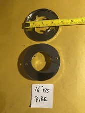 2 Pc 1-1/2 IPs 1-1/2 pipe METAL SPLIT OPEN ESCUTCHEON COVER PLATE NOS