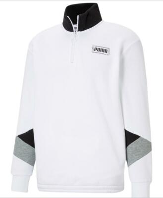 Puma Men's Rebel Colorblocked 1/4-Zip Sweatshirt Sz: Lrg NWT