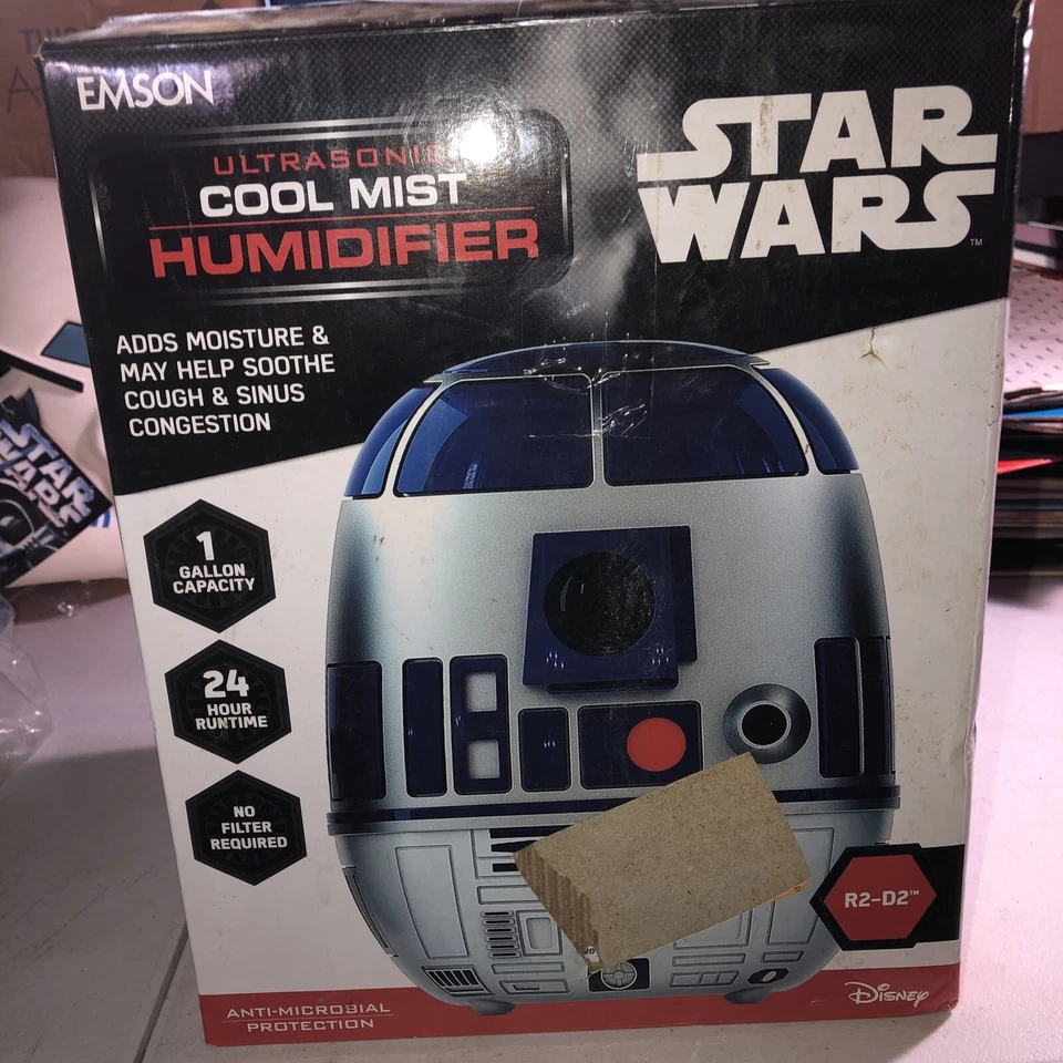 EMSON STAR WARS Cool Mist TAMAÑO COMPLETO 12" Humidificador, R2D2, Foto 4 de 4