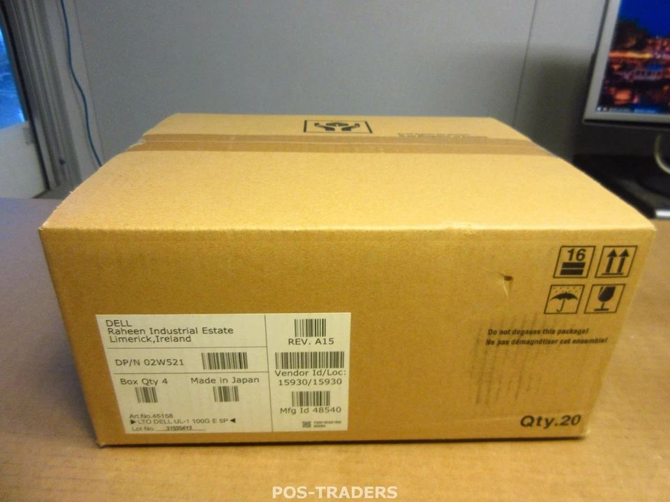 5 PACK - 2W521 - Dell 100GB/200GB LTO Ultrium 1 Data Cartridge - NEW NEU NUOVO - Bild 3 von 4