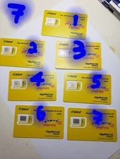 TELCEL Mexico 7 PIECE Prepaid SIM Card Chips MEXICANOS