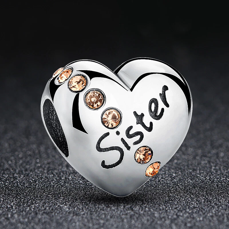 Wostu S925. Sterling Silver Sister Beads Charm For Bracelets