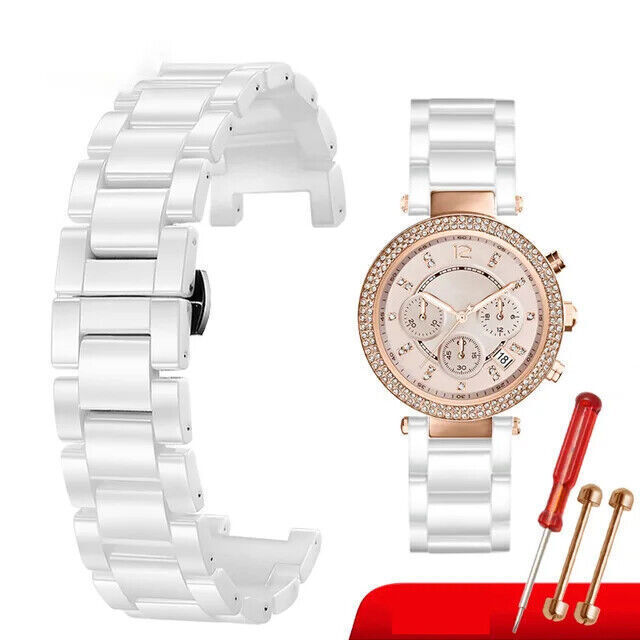20X12mm Ceramic Strap For Michael Kors MK6986 6985 5896 Bracelet