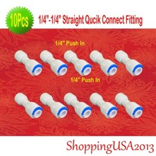 10 X 1/4-1/4 Quick Connect Straight Push In Fittings Connectors Under-sink RO