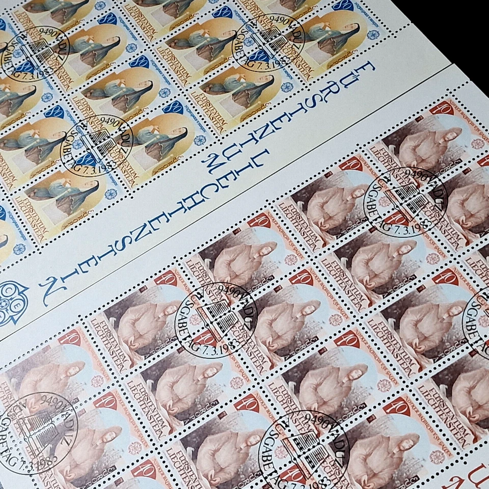 Liechtenstein 1983 - First Day Cancel - Europa 2 Full Sheets 40 Stamps 20 Sets - Image 4 of 4