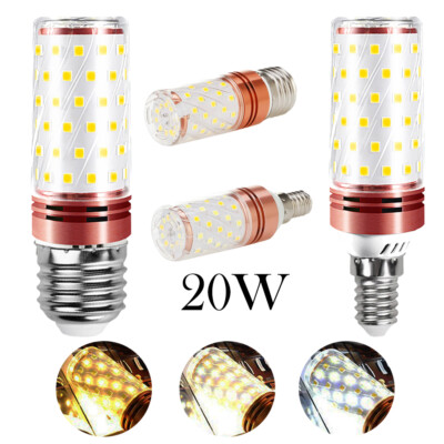 E27 E14 20w Tricolor Led Bulb 3 Color Changing Corn 110/220volt 360° Beam Angle