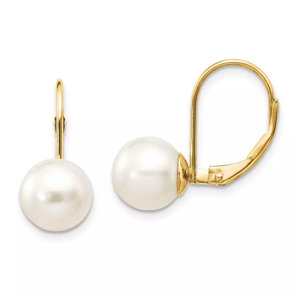 Leverback cheap pearl earrings