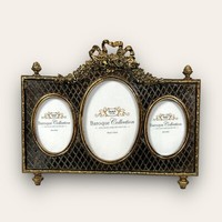 3-Er Bilderrahmen Prunk Antikstil Barock Schwarzbraun Gold Dutch Style 21Cm Neu