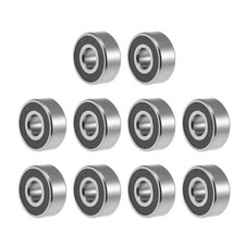 10Pcs R3-2RS Deep Groove Ball Bearings, Z2 3/16 Inch x 1/2 Inch x 0.196 Inch ...