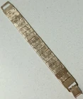 Vtg Panel Bracelet Sarah Coventry Gold Tone Box Clasp Unsigned Costume Jewelry 7