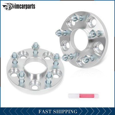 (2) 15mm 5x4.5 5x114.3 Hub Centric Wheel Spacers 12x1.5 64.1mm For Honda Accord