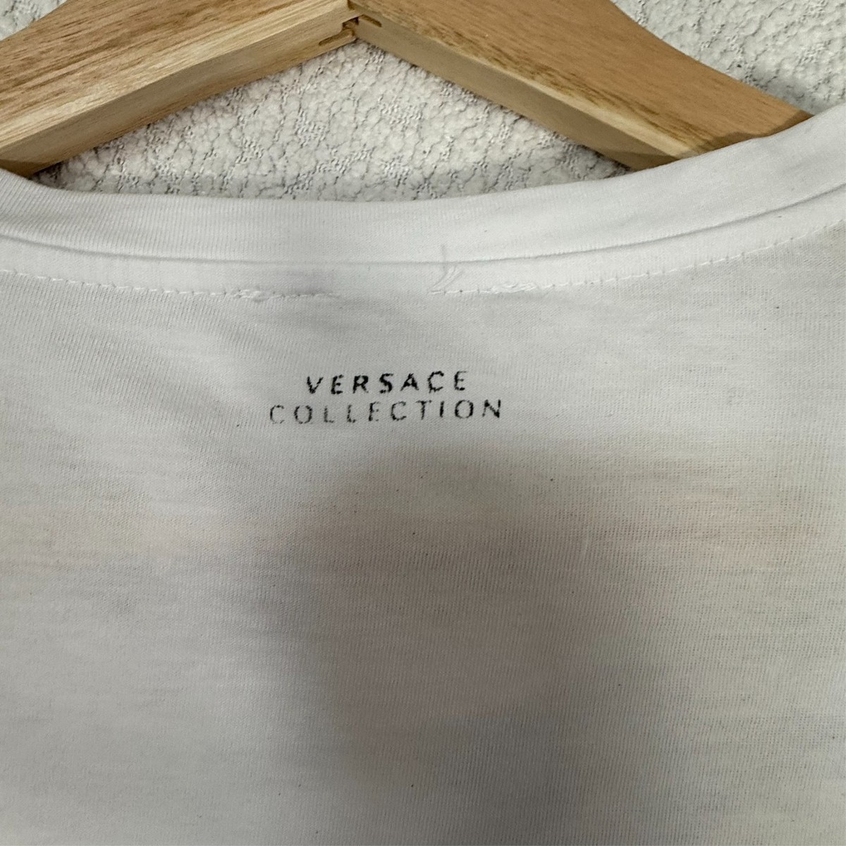 Versace Collection Medusa Graphic Tee White Drip Print Size M Cotton View 4
