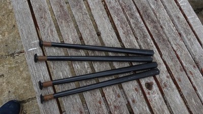 4x Set Vintage DANSETTE BEINE Massivholz kleine Messingfüße Gold 15'' cm