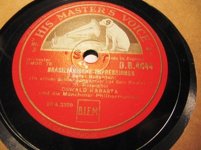 1938 Oswald KABASTA Respighi Impressioni Brasiliane Munich Philharmonic HMV 2x78
