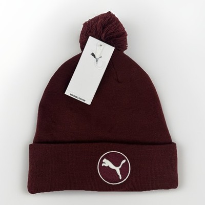 Puma WRMLBL Removable Pom Golf Beanie Ruby Shimmer One Size / 32999