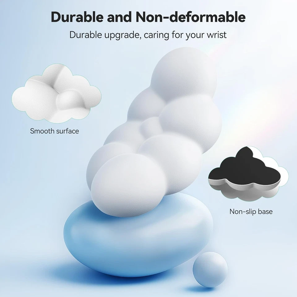 Cloud Wrist Rest Set, Ergonomic Keyboard Wrist Rest and Mouse Pad with Wrist Sup - Image 4 of 4