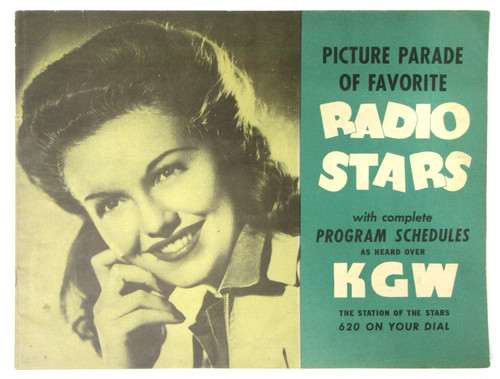 1943 KGW PICTURE PARADE OF FAVORITE RADIO STARS & Schedules book Portland OR l1