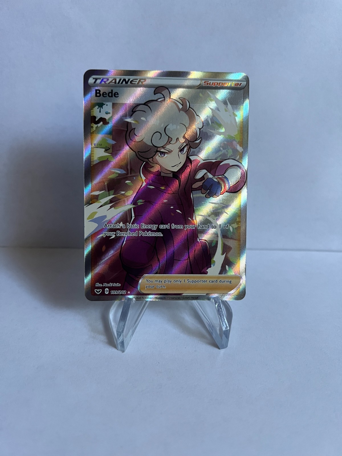 Bede 199/202 Ultra Rare SWSH01: Sword & Shield Base Set Near Mint Pokemon Card