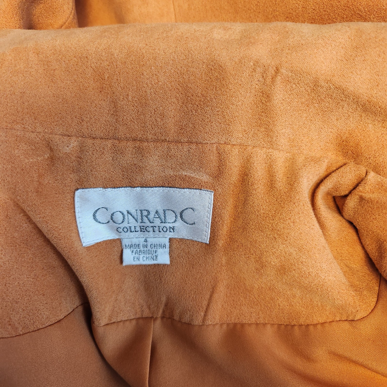 Conrad C Solid Orange Full Front Zip Long Slv Jac… - image 7