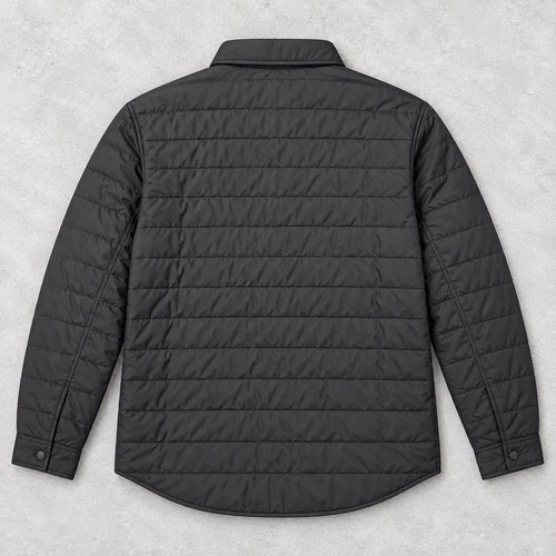 Levis Jacket Mens XL Black Quilted Snap Front Insulated Utility Shirt Coat  image 2