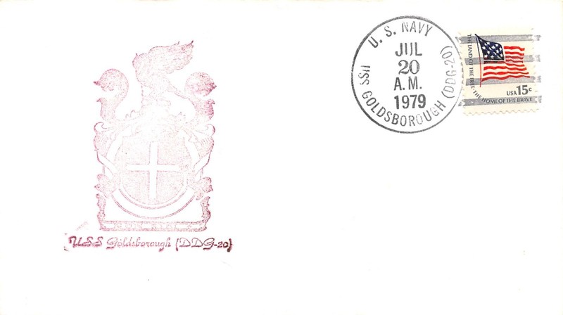 10th ANNIVERSARY APOLLO 11 USS GOLDBOROUGH (NAVY) CACHET & CANCEL - SC# 1597