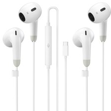 USB C Headphones for iPhone 17 16 15 Pro Max, 2 Pack Wired Earbuds USB C Wire...