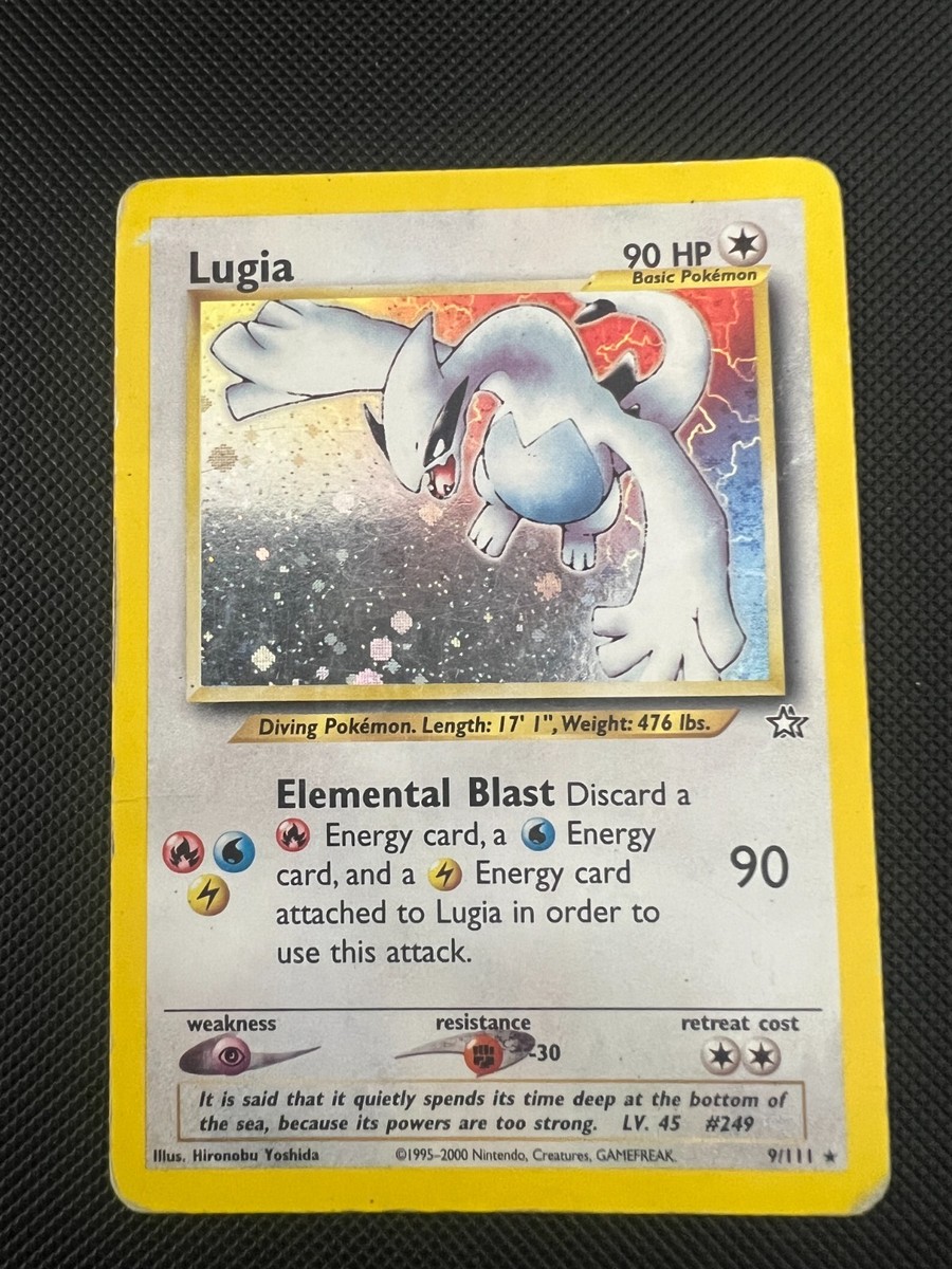 Lugia - 9/111 - Pokemon Neo Genesis Unlimited Holo Rare Card WOTC