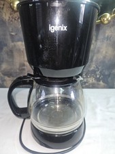 IGENIX Filter 10 Cup Carafe 1.25 Litre Coffee Machine - Black Working Good Cond