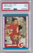 1989 O-Pee-Chee Hockey Theo Fleury Rookie Card PSA 9. rookie card picture