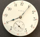 Antique 1908 Elgin Grade 291 Pocket Watch Movement Parts/Repair Hands 16s 7j USA