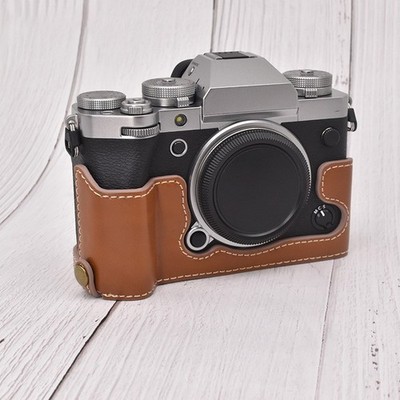 For Fuji XT5 Camera Leather Cover Protective Camera Bag Base Case black New