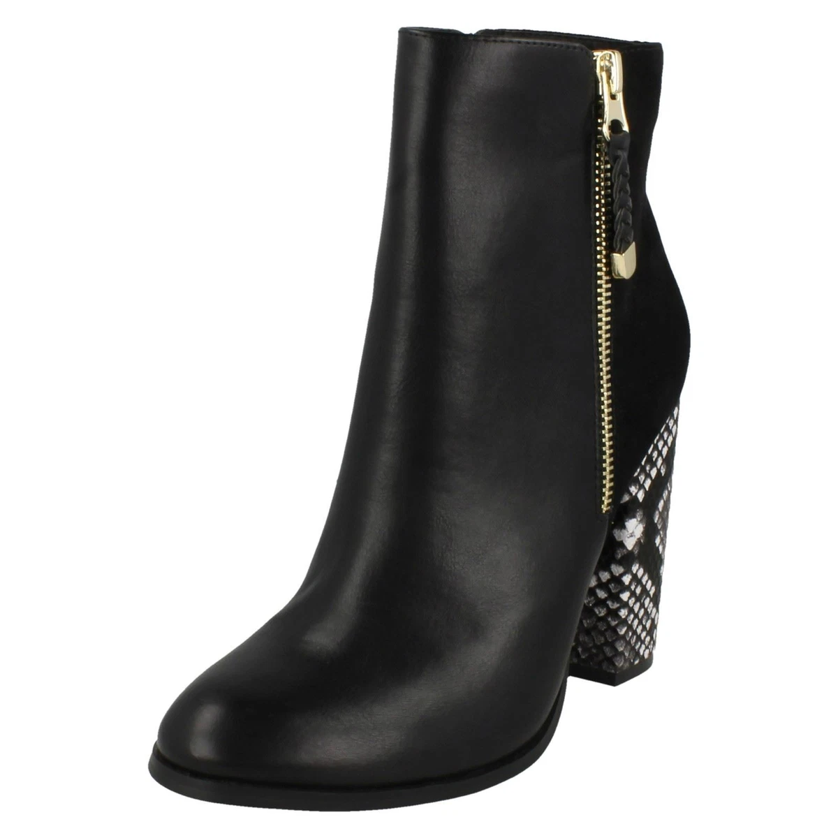 Botines de tacón alto de serpiente Anne Michelle para dama