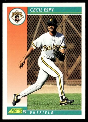 1992 Score Cecil Espy Pittsburgh Pirates #673