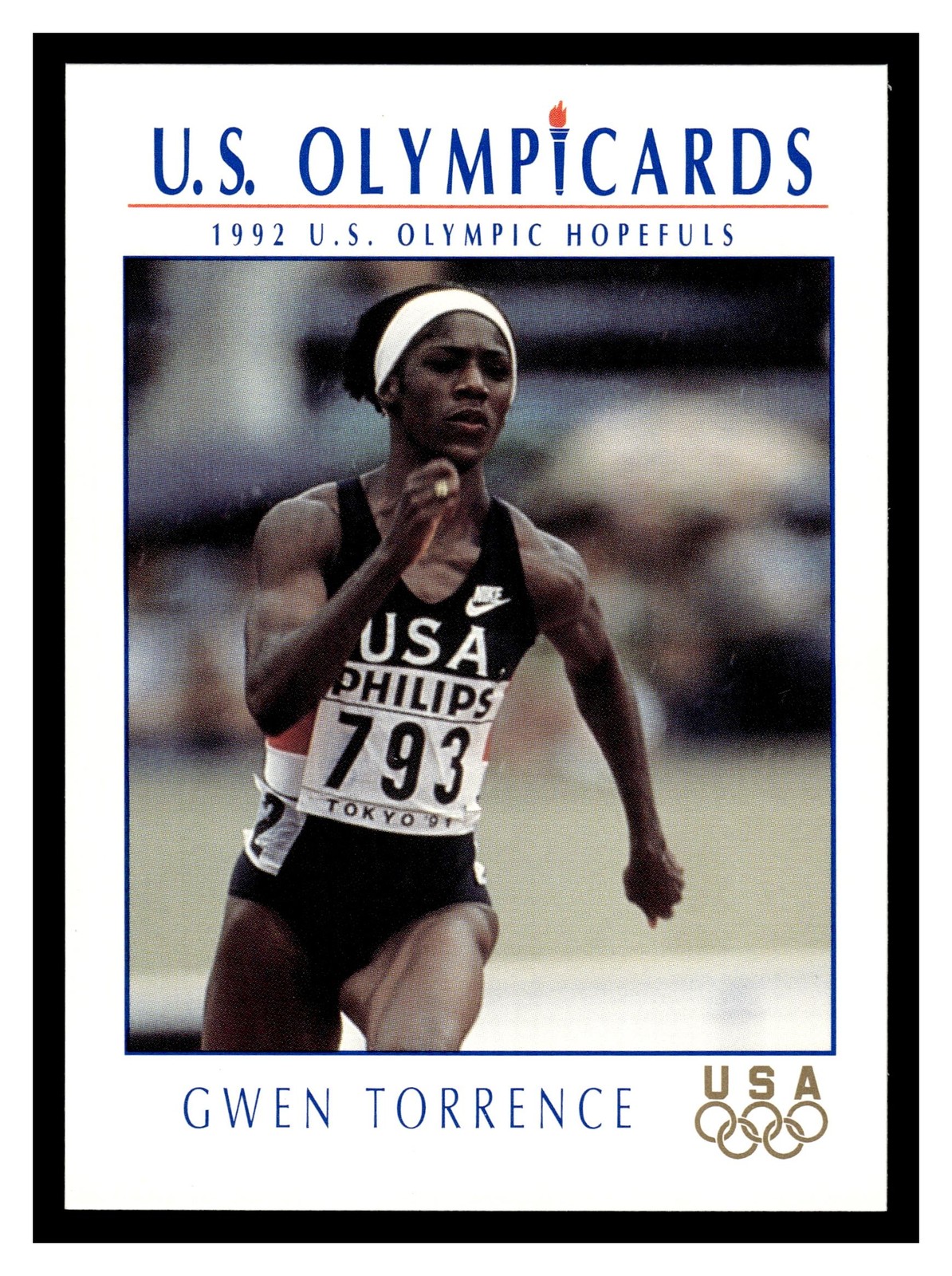 Gwen Torrence #91 1992 Impel Olympicards: 1992 U.S. Olympic Hopefuls USA